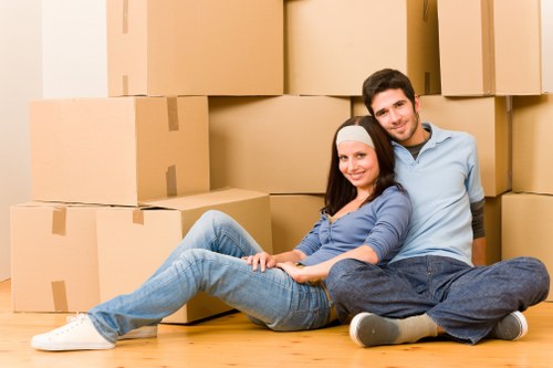 Selection of sturdy boxes and protective packing materials