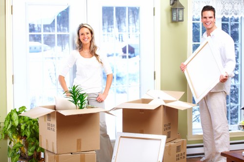 Moving truck prepared for apartment and office removals in St Johns Wood
