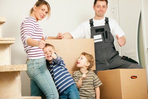 Unpacking service helping organise a new home after moving